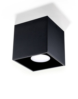 Plafond QUAD 1 svart + 1x LED-lampa GU-10 4000K Cold 7W 630lm