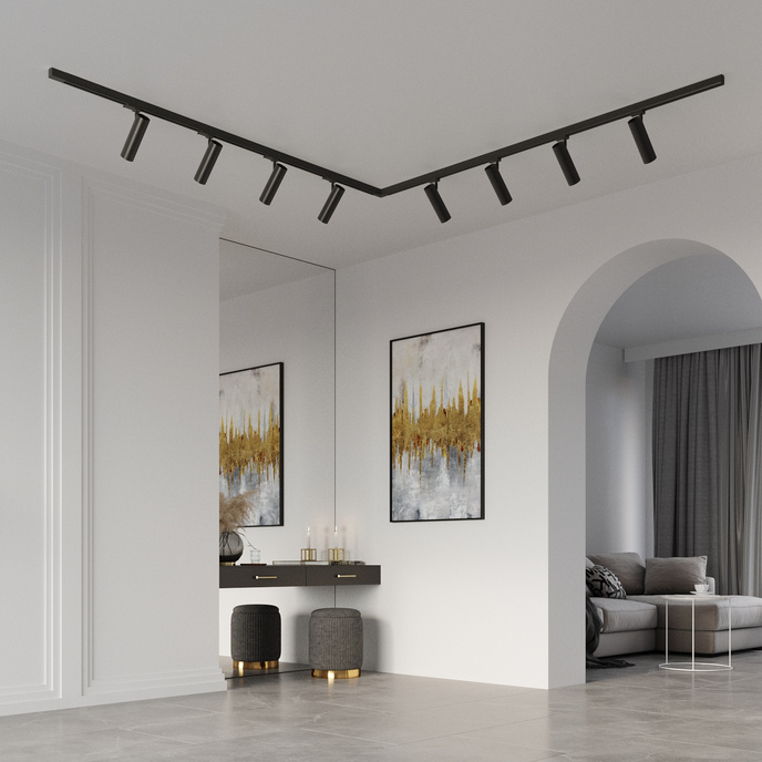 Taklampa, 8 punkter, 3-fas strömskenor, DIREZIONE