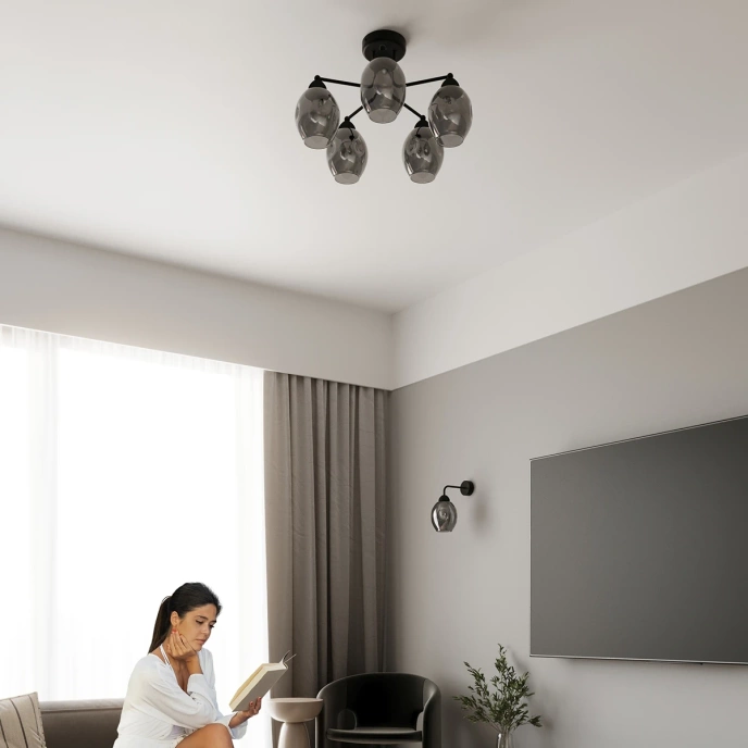 Ljuskrona FILLAN 3 svart