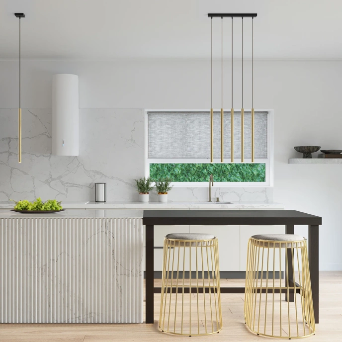 PASTELO 1 taklampa, blank guld