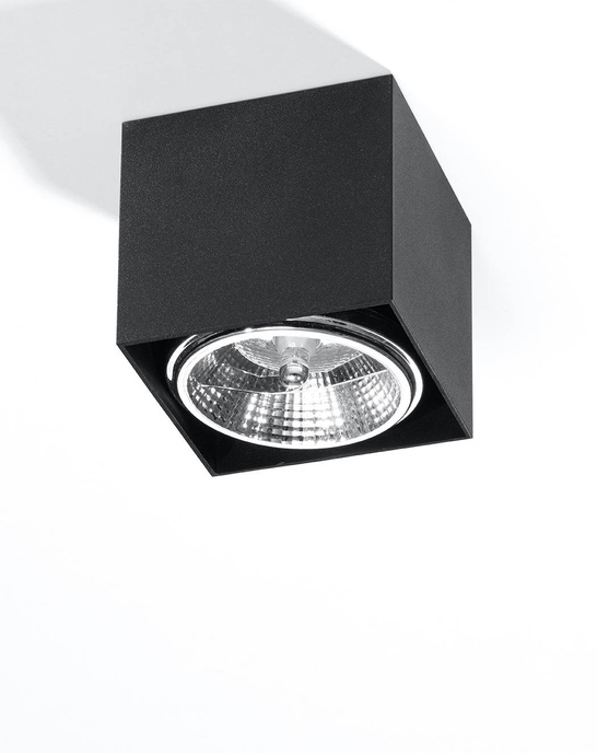 Plafond BLAKE svart + 1x LED-lampa GU10 AR111 3000K varm 12W 800lm
