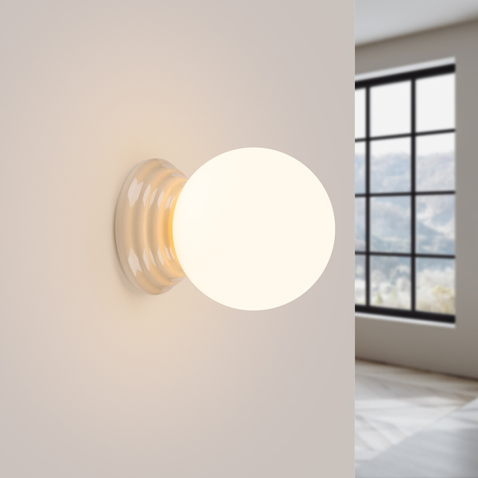 Vägglampa ZORI beige IP44