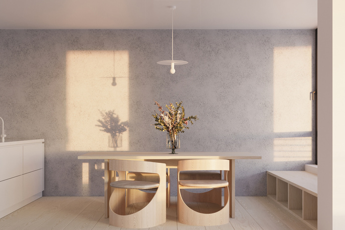 FLAVIO taklampa vit + 1x LED-glödlampa E27 3000K varm 7,5W 620lm