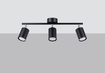 Plafond LEMMI 3 svart 3x LED-lampa GU-10 4000K Kall 7W 530lm