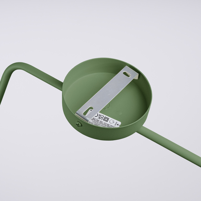 Vägglampa NOX olivgrön + 1X LED-lampa E14 3000K varm 7,5W 620lm