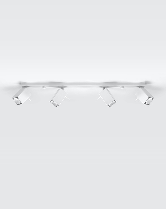 Plafond MERIDA 4L vit + 4x LED-lampa GU-10 4000K kall 7W 630lm