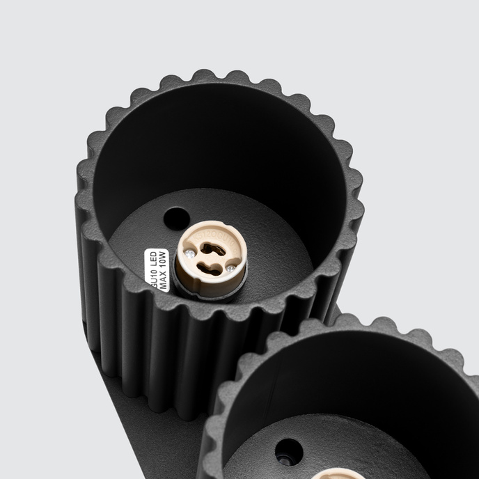 Taklampa AURA 2 svart GU10