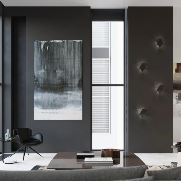 Vägglampa SOLIDO svart