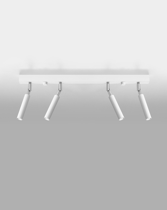 Plafond EYETECH 4 vit + 4x LED-lampa G9 3000K varm 4,5W 510lm