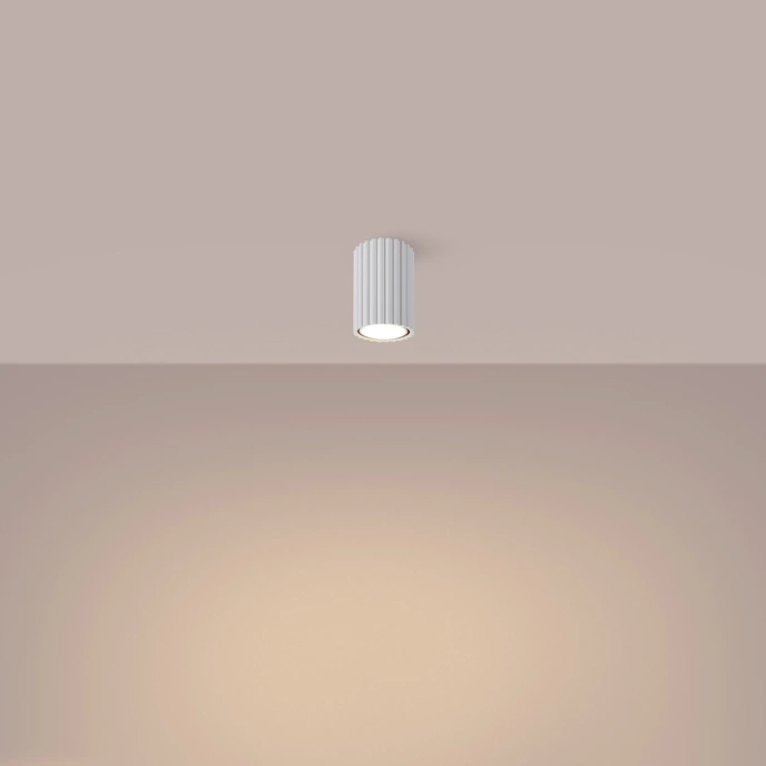 Taklampa KARBON 10 vit