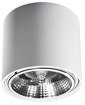 Plafond TIUBE vit + 1x LED-lampa GU10 AR111 4000K COLD 10W 850lm