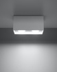 Plafond QUAD MAXI vit + 2x LED-lampa GU-10 3000K varm 7W 620lm