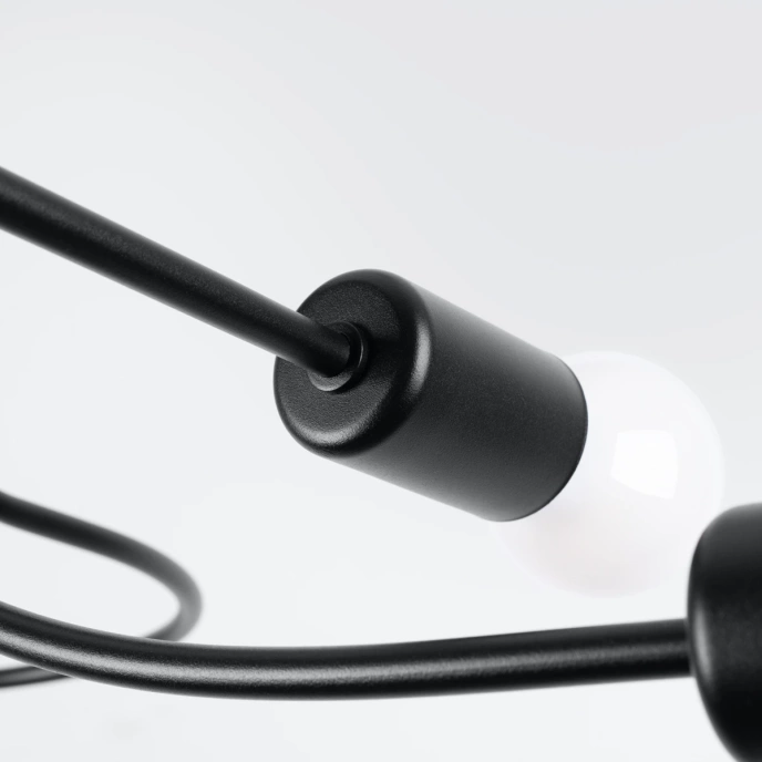 Ljuskrona LEVAR 4 svart