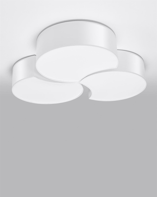 Plafond CIRCLE 3B vit + 6x LED-lampa E27 4000K Kall 7,5W 650lm