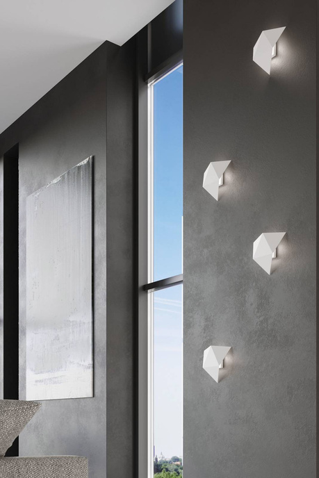 Vägglampa SOLIDO vit + 1x LED-lampa G9 3000K varm 4,5W 510lm