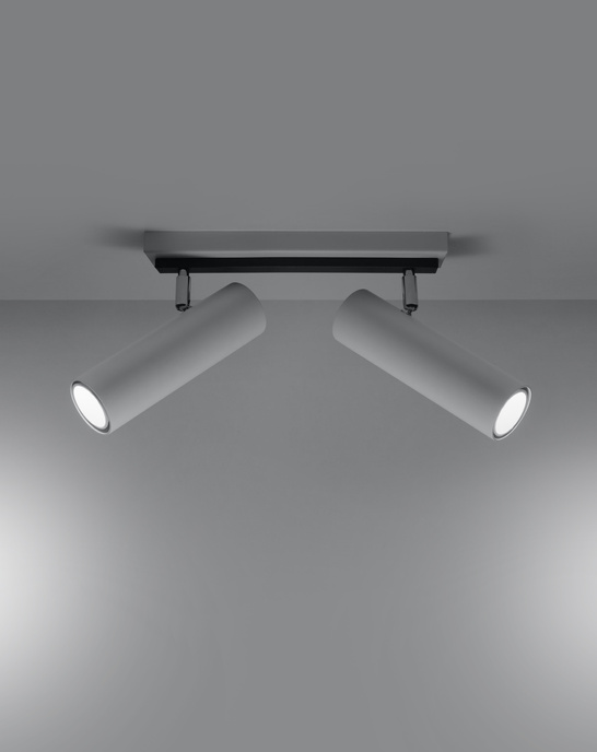 Plafond DIREZIONE 2 vit +2x LED-lampa GU-10 3000K varm 7W 620lm