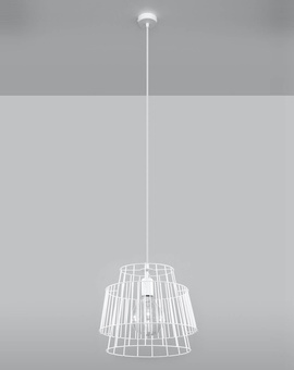 GATE taklampa vit + 1x LED-lampa E27 4000K Kall 7,5W 650lm