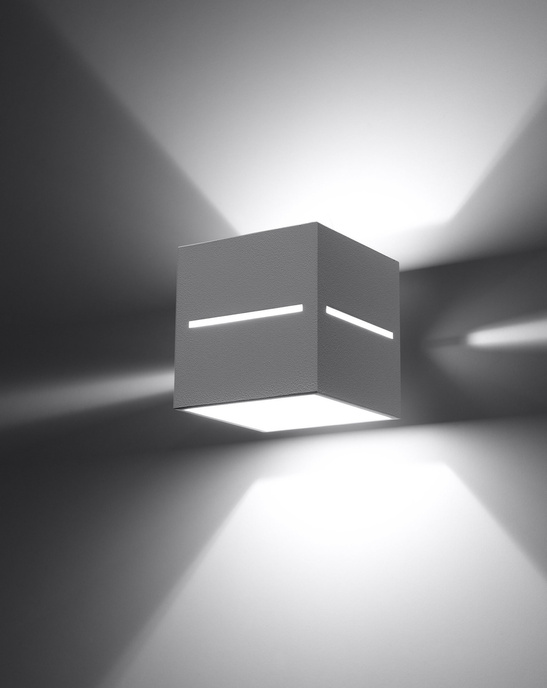 Vägglampa LOBO vit + 1x LED-glödlampa G9 3000K varm 4,5W 510lm