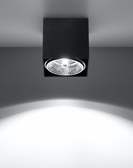Plafond BLAKE svart + 1x LED-lampa GU10 AR111 4000K COLD 10W 850lm