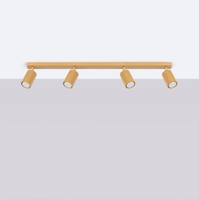 Taklampa KARBON 4L guld