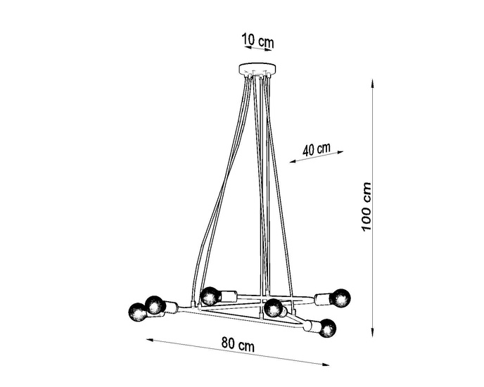 ASTRAL 6 taklampa svart
