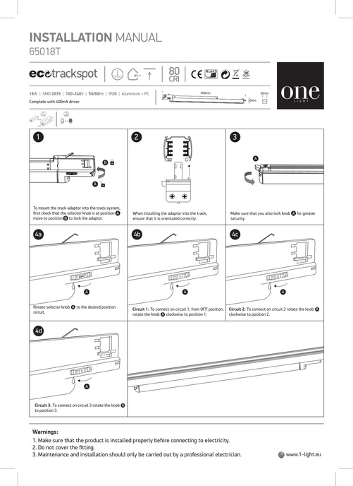 LUMO svart LED 3000K-4000K-5000K 16W 1600lm