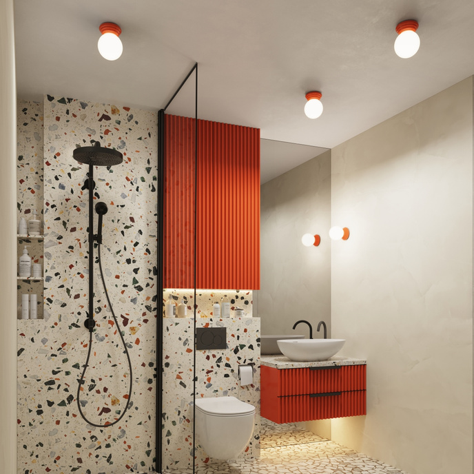 Vägglampa ZORI persika IP44