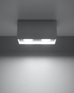 Plafond QUAD MAXI grå + 2x LED-lampa GU-10 4000K kall 7W 630lm