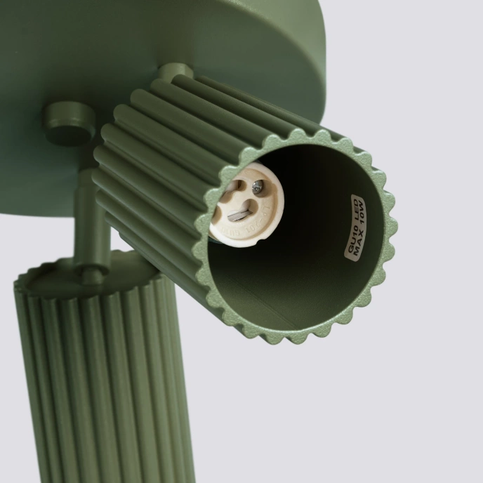 Taklampa KARBON 3P olivgrön