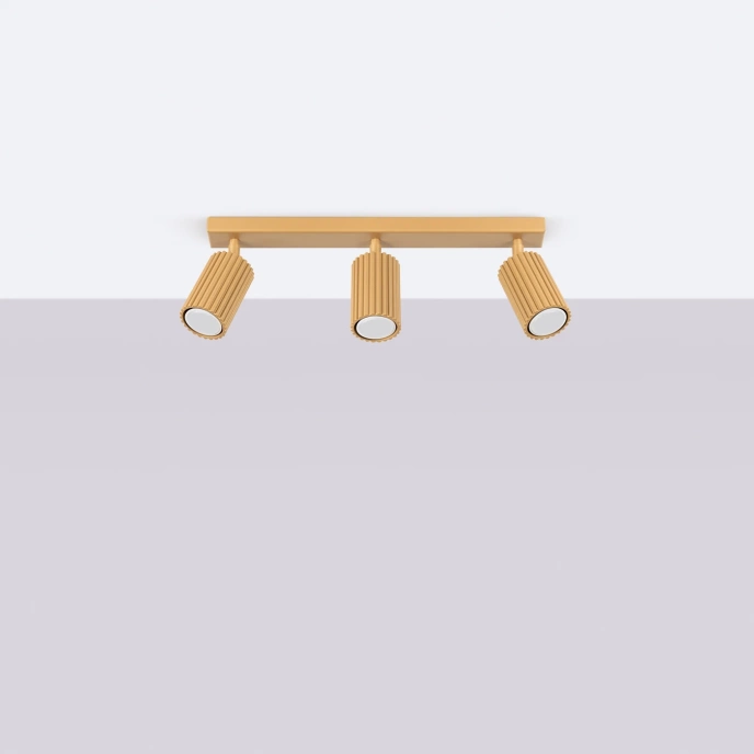 Taklampa KARBON 3L guld