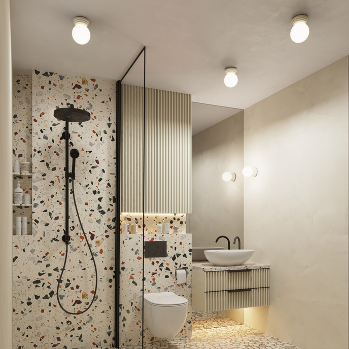 Taklampa ZORI beige IP44