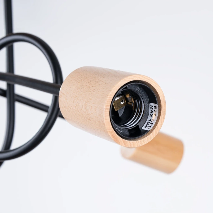 Ljuskrona EMBER 3 svart