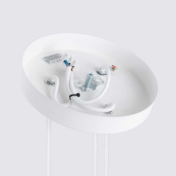 KARBON 3P taklampa vit + 3x LED-lampa GU-10 3000K varm 7W 510lm