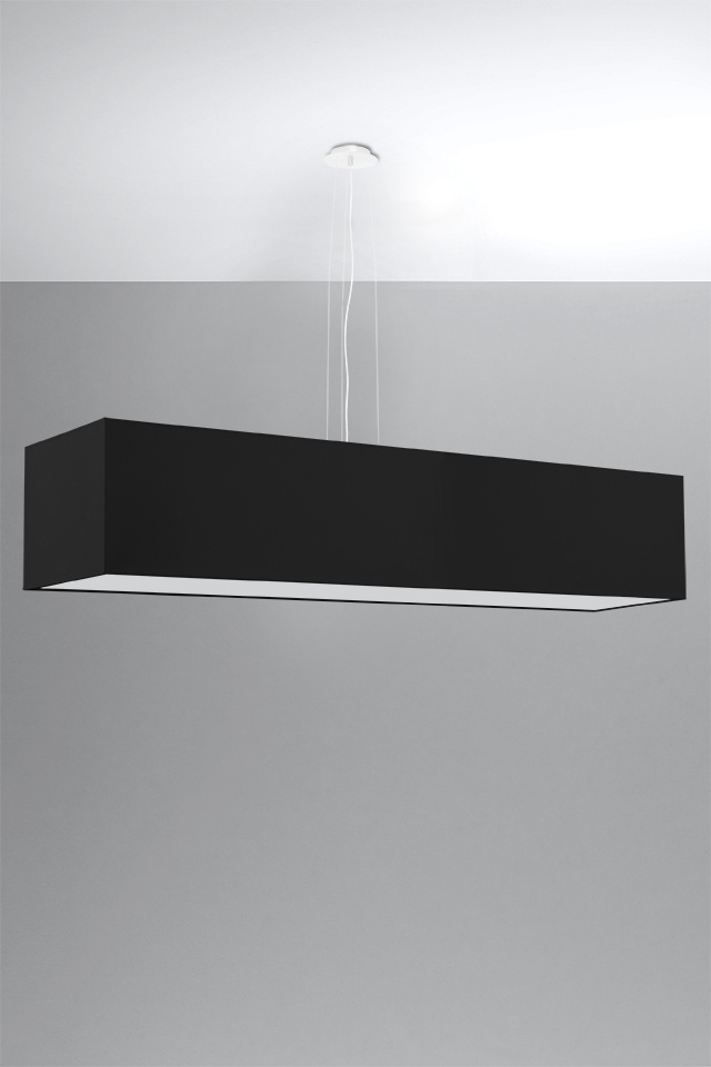 Ljuskrona SANTA 120 svart + 5x LED-lampa E27 4000K Kall 7,5W 650lm