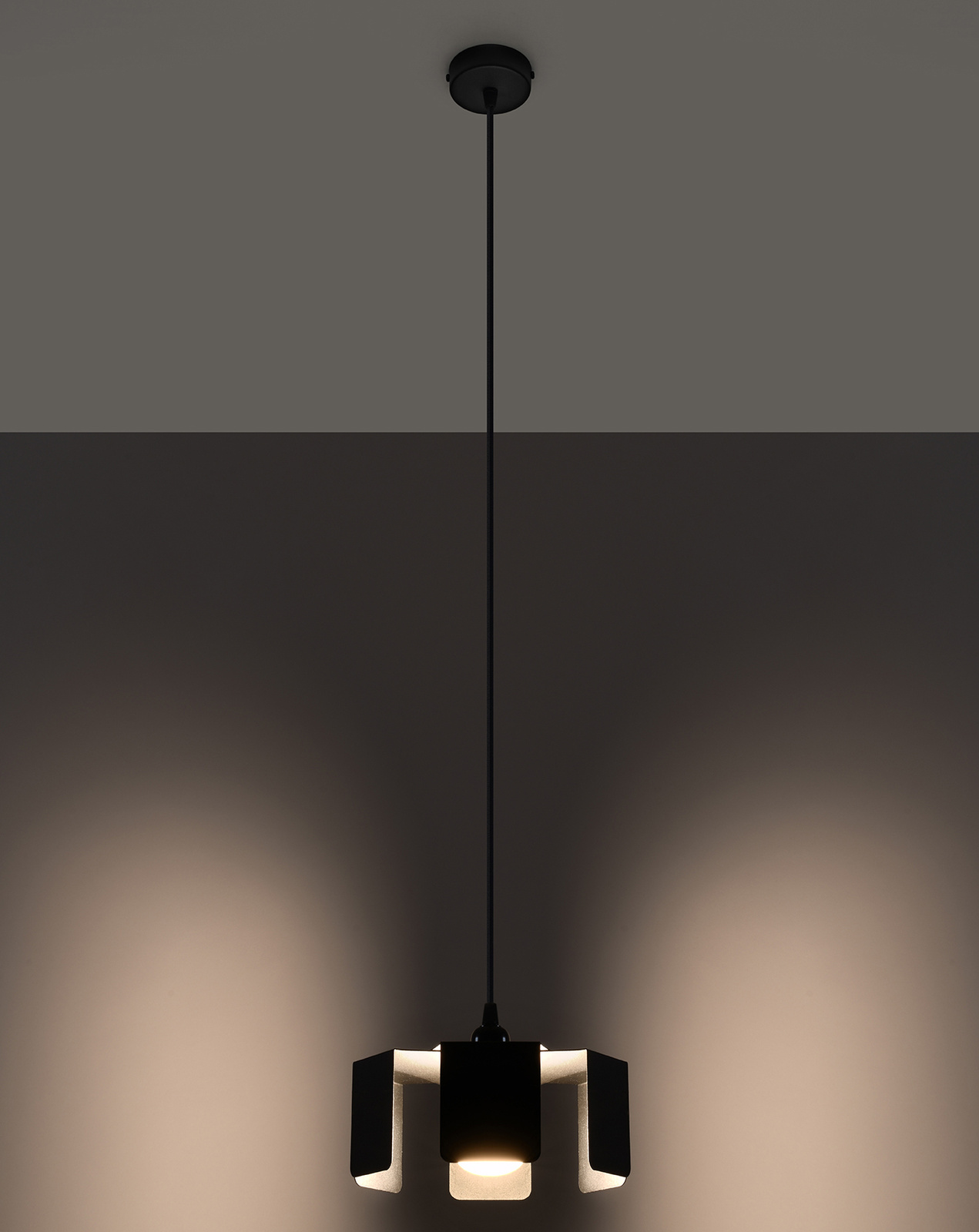 TULIP taklampa svart + 1x LED-lampa E27 3000K varm 7,5W 620lm