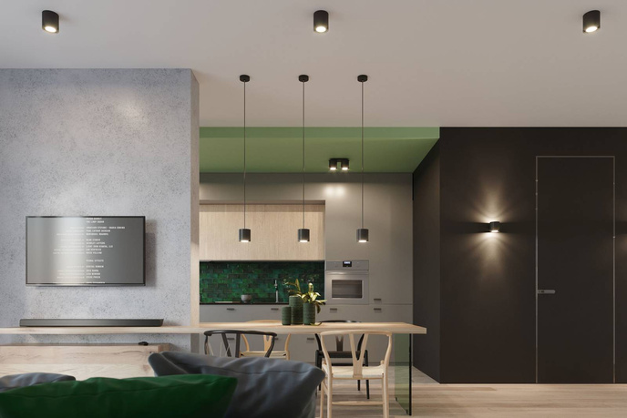 Pendellampa ORBIS 1 svart + 1x LED-glödlampa GU-10 4000K Cold 7W 630lm