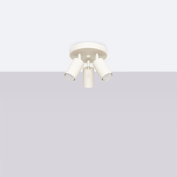 Taklampa RING 3P beige