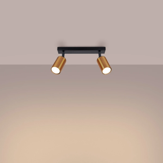 Plafond WINX 2 svart/koppar