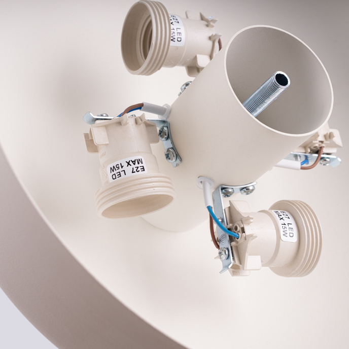 Plafond OMIQ beige + 4X LED-lampa E27 3000K varm 7,5W 620lm