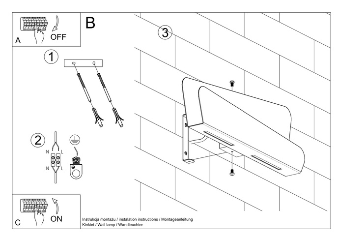 Vägglampa BASCIA vit + 2x LED-lampa G9 3000K varm 4,5W 510lm
