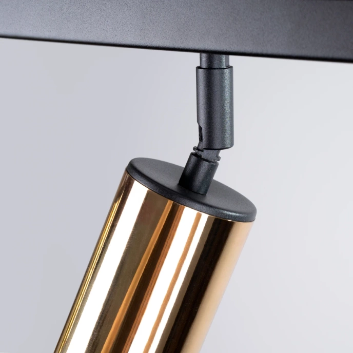 Taklampa WINX 6L svart/guld