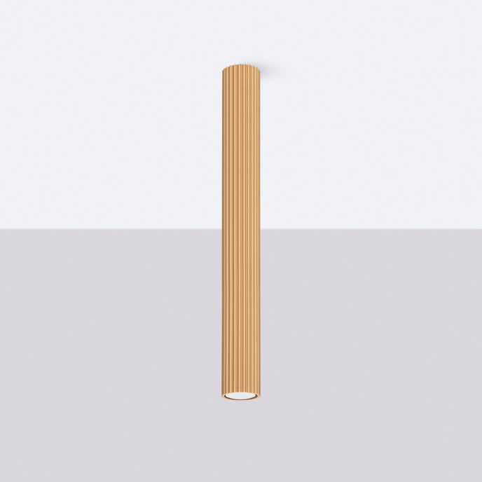 Plafond KARBON 60 guld + 1x LED-lampa GU-10 4000K Kall 7W 530lm