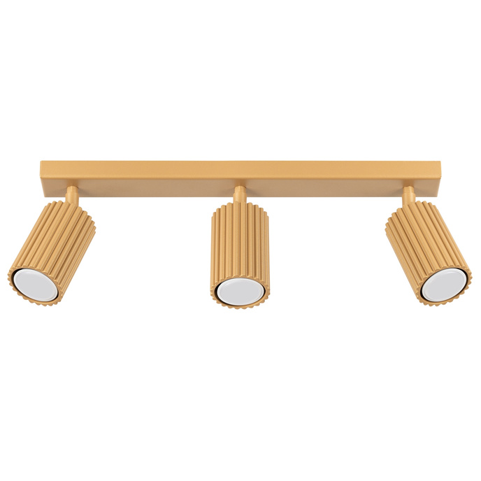 Plafond KARBON 3L guld + 3x LED-lampa GU-10 3000K varm 7W 510lm