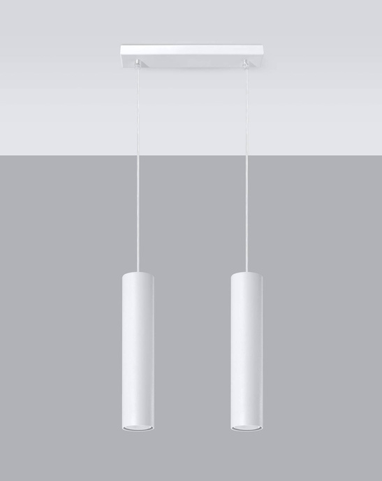 LAGOS 2 taklampa vit + 2x GU-10 LED-lampa 4000K kall 7W 630lm