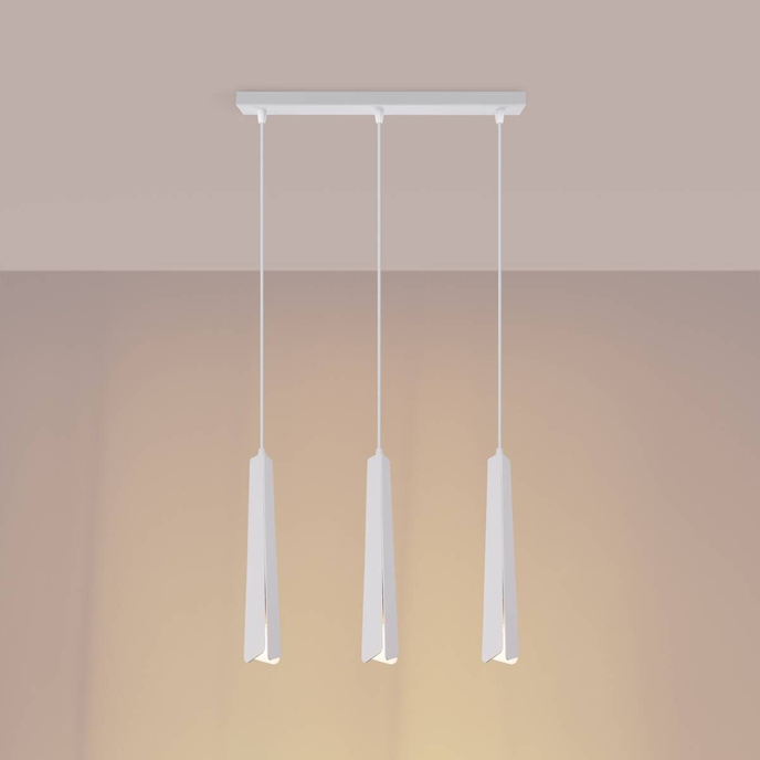 PRYSM 3L taklampa vit + 3x LED-lampa G9 3000K varm 4,5W 450lm