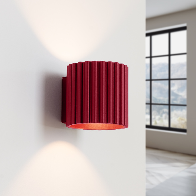Vägglampa AURA burgundy G9