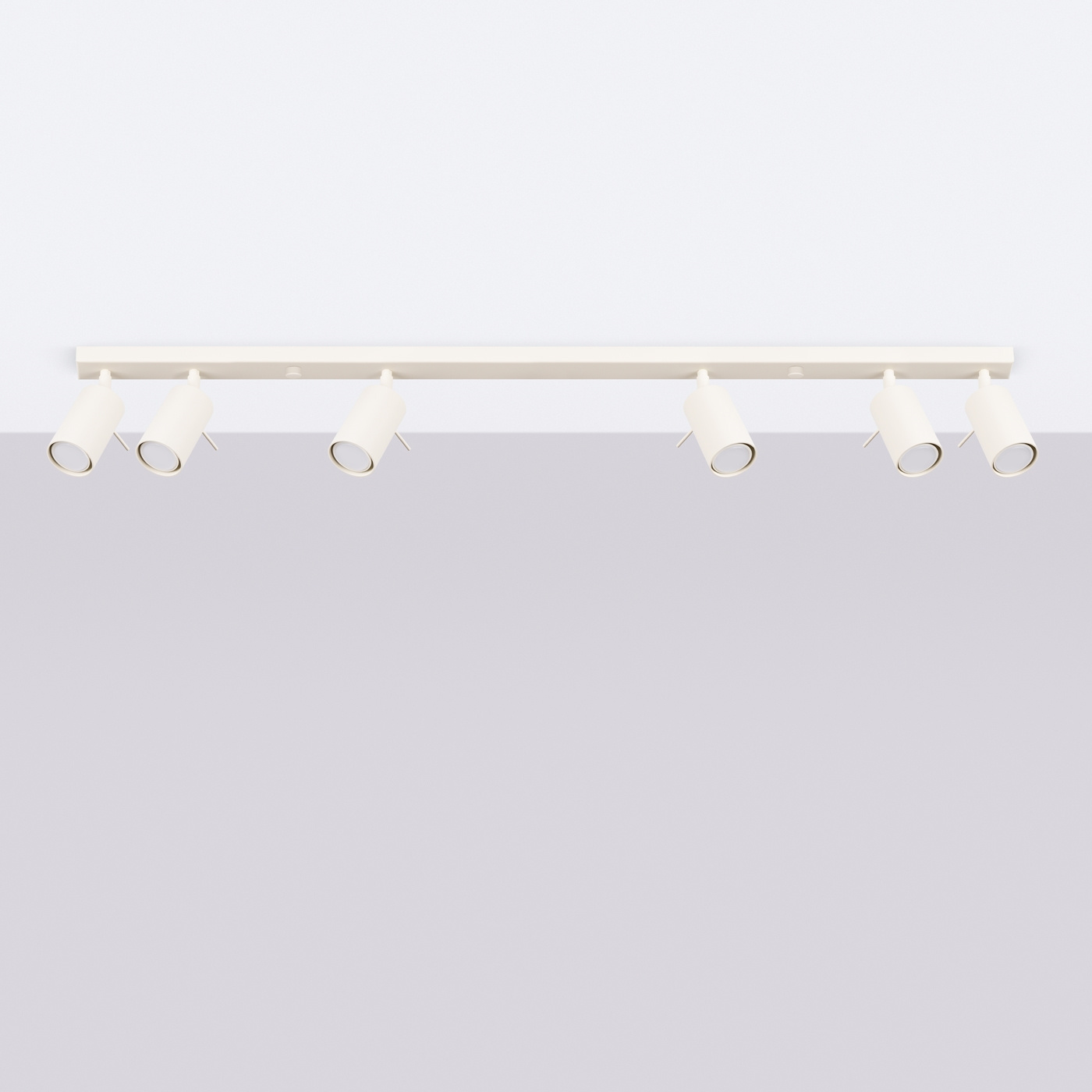 Plafond RING 6L beige + 6x LED-lampa GU-10 3000K varm 7W 510lm