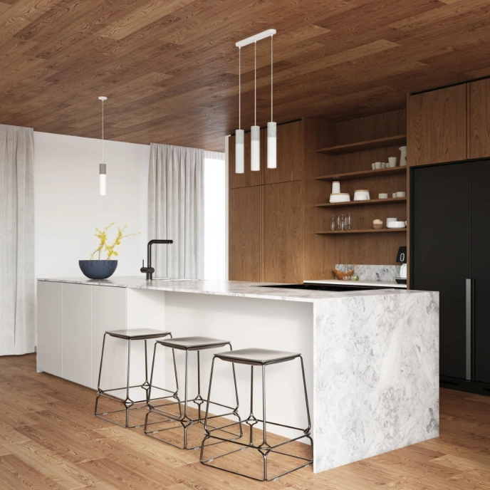 Pendel lampa BORGIO 1 vit