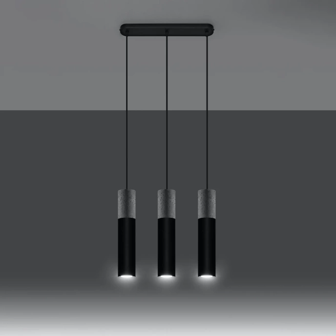 BORGIO 3 pendellampa svart