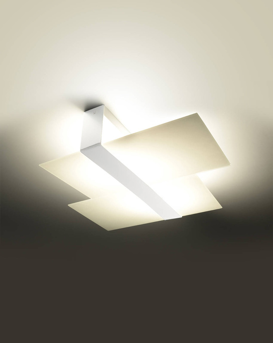 Plafond MASSIMO vit + 2x LED-lampa E27 3000K varm 7,5W 620lm